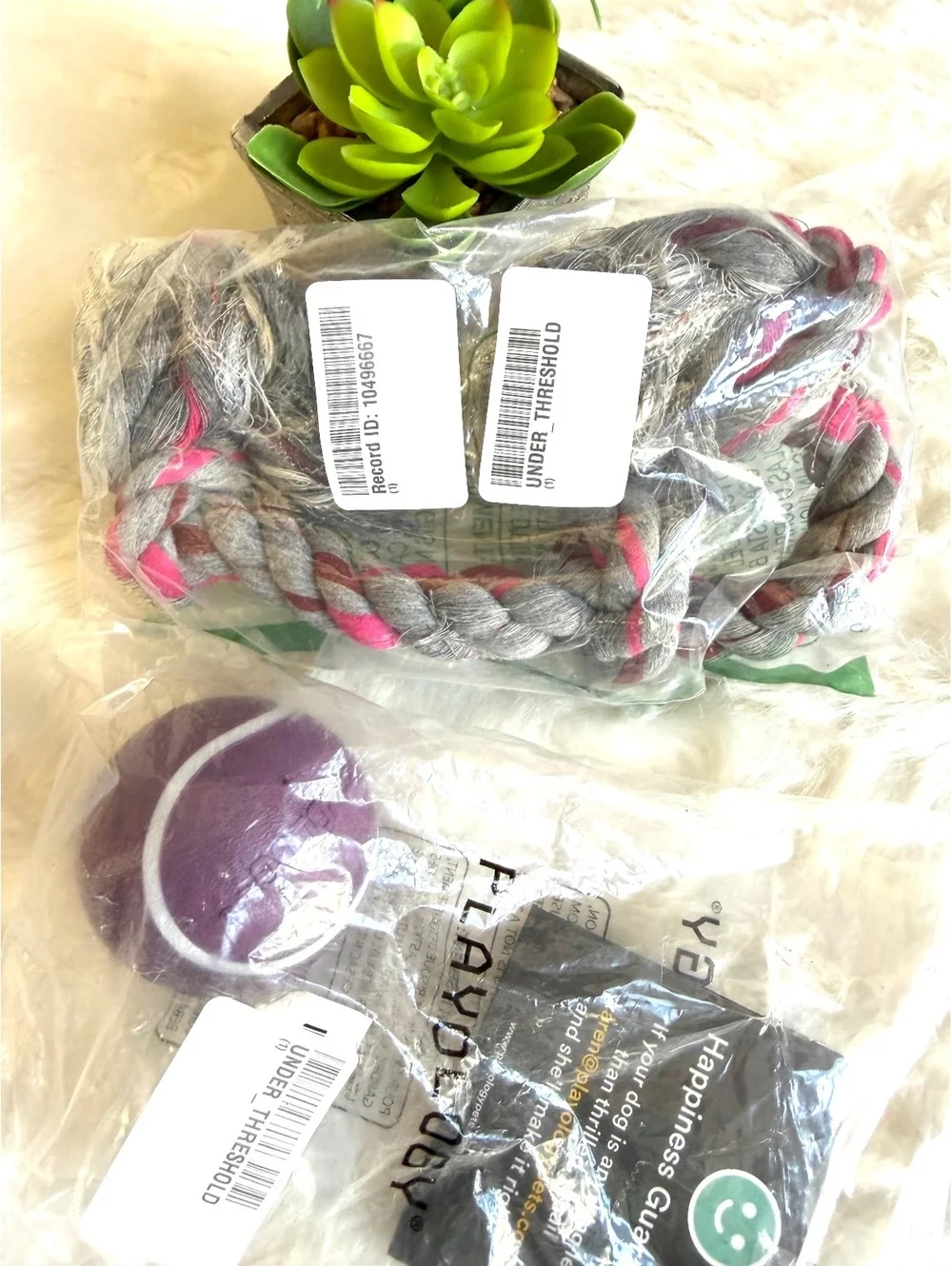 HuggleHounds Playdog Rope and Ball Dog Toy Set
